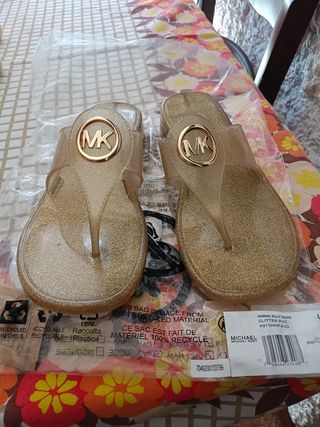 Infradito Michael Kors oro glitter nuove