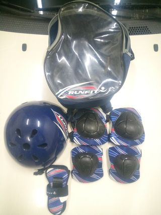 Kit Patinaje Runfit: casco y protecciones