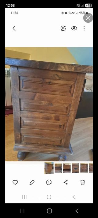 Cómoda madera estilo castellano
