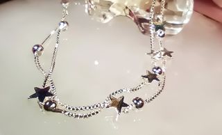 Pulsera plata 925 estrellas