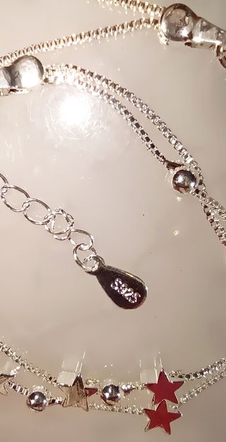Pulsera plata 925 estrellas