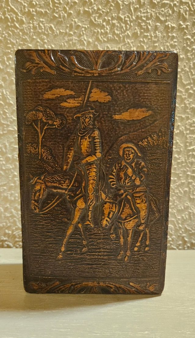 Caja de Puros / Humidor Vintage de Cuero.