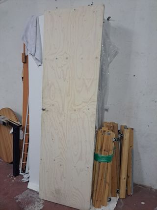 2 Puertas madera natural de pino