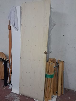 2 Puertas madera natural de pino