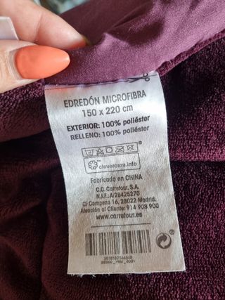 Edredón cama 90 - aterciopelado morado