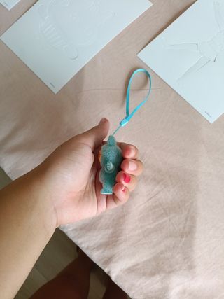 Llavero Labubu celeste