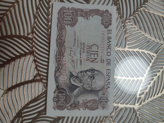 10 Billetes 100 Pesetas España 1970