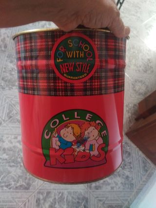 Papelera infantil vintage Colegio
