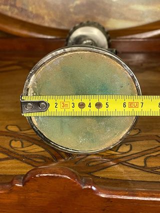 Candelabro metallo argentato stile Art Nouveau