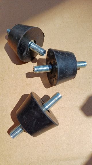 3 Amortiguadores Goma - Tornillo