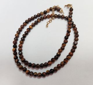 Collar ojo de tigre marrón