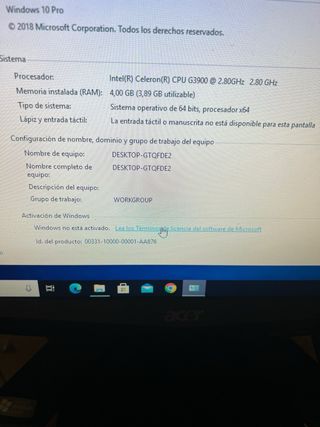 PC Acer - CPU, Monitor 16 UNIDADES.