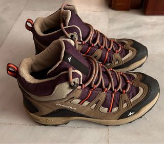 Botas trekking Quechua marrón-morado