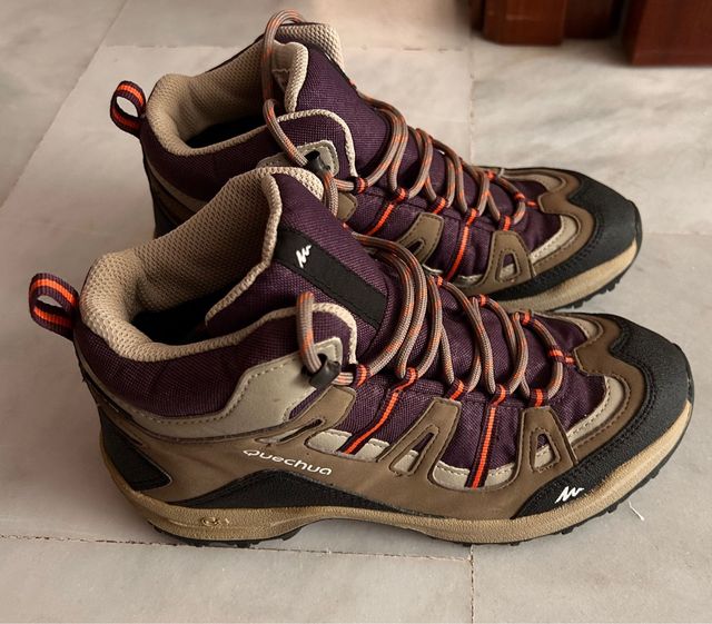 Botas trekking Quechua marrón-morado
