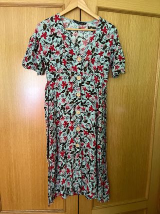 Vestido midi Zara estampado flores