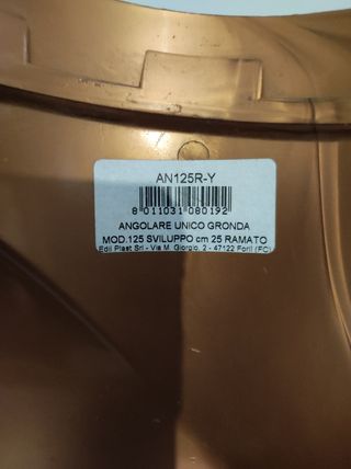 Angolare grondaia rame - PVC nuovo