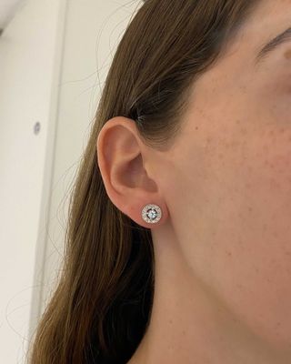 Pendientes aguamarina brillantes oro blanco