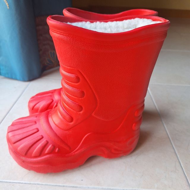 Botas nieve rojas niño