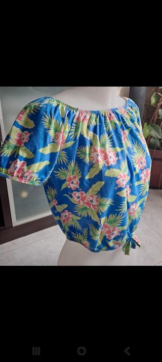 Top Mango azul - Talla S