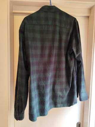 Camisa cuadros Mango M - Verde