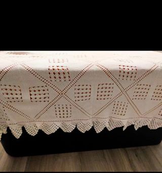 Colcha ganchillo blanco