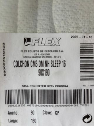 Colchon a estrenar