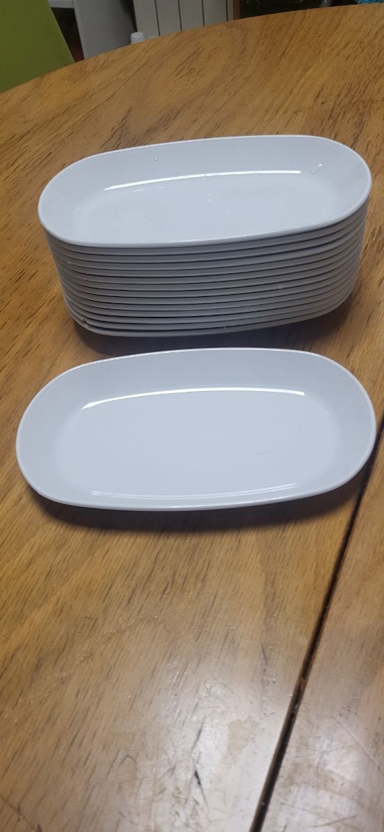 20 Bandejas ovaladas blancas