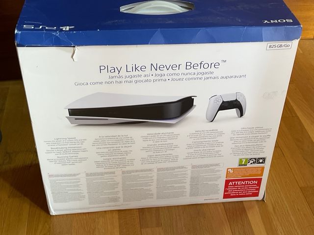 Caja PS5 FAT 825GB y Manuales