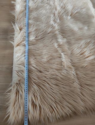 Alfombra suave mullida beige pelo largo nueva