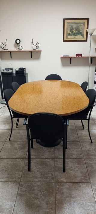 Tavolo ovale da ufficio in legno