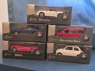5 Mini coches escala 1:60