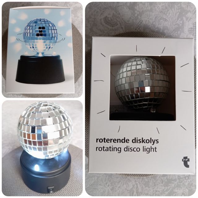 MINI BOLA DE DISCOTECA GIRATORIA 6,5 x 6,5 x 9 CM