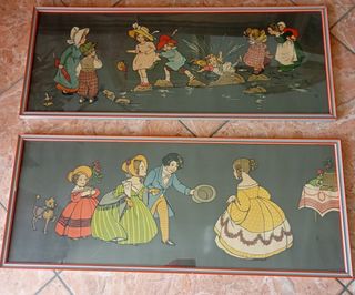 2 Quadri vintage bimbi