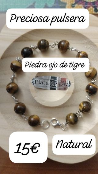 Pulsera ojo de tigre plata 15€