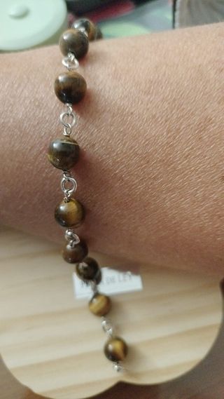 Pulsera ojo de tigre plata 15€