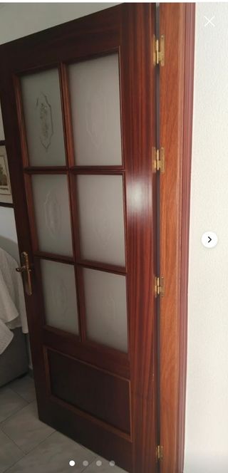 Puerta interior madera maciza