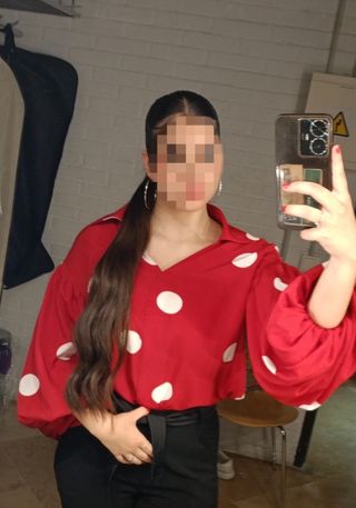 Camisa lunares roja - Flamenca