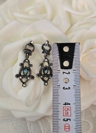 Pendientes vintage azul. Se vende como está
