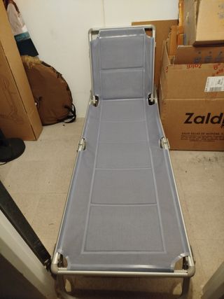 Hamaca Plegable Gris regulable