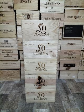 💿Pack 5 cajas de madera almacenaje vinilos