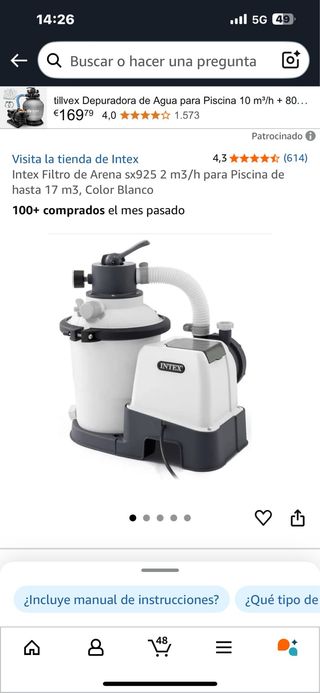 Filtro Intex sx925 - Piscina