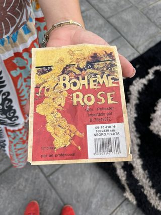 Alfombra salón plata y negro