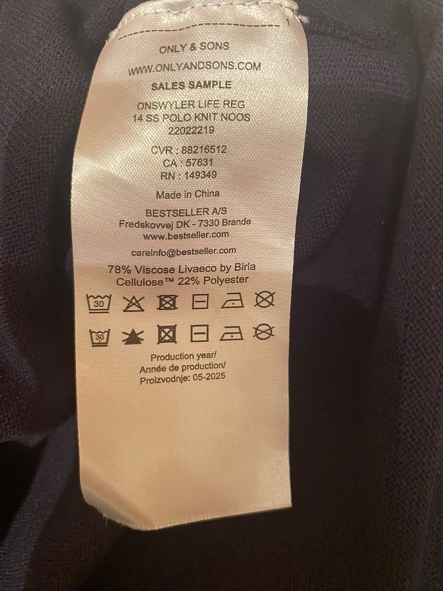 Polo Only & Sons azul marino