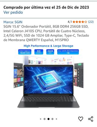 Portátil SGIN M15Pro - 15.6"