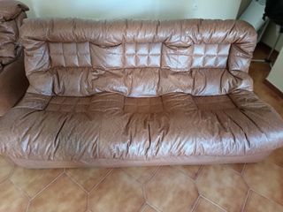 Rinconera marrón piel - Sofá Chaise Longue