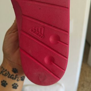 Chanclas Adidas rosas y blancas nº38