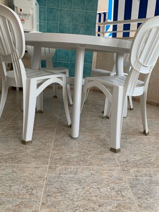 Mesa terraza exterior - 4 sillas -2 sillones 