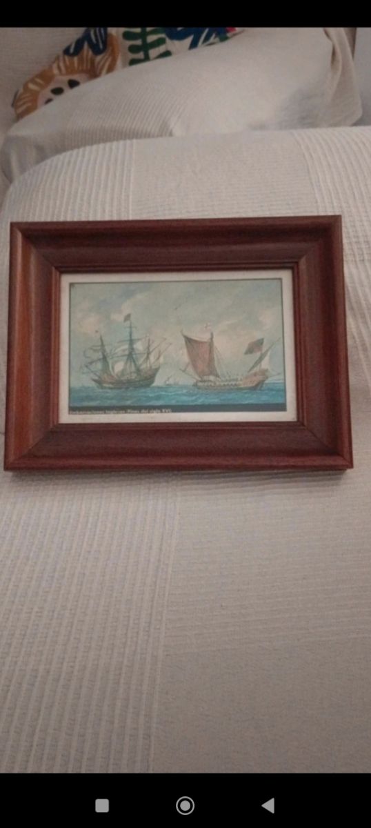 Cuadro antiguo de barcos