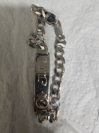 Pulsera para hombre de plata 1 ley real madrid