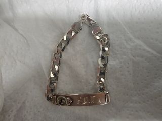 Pulsera para hombre de plata 1 ley real madrid